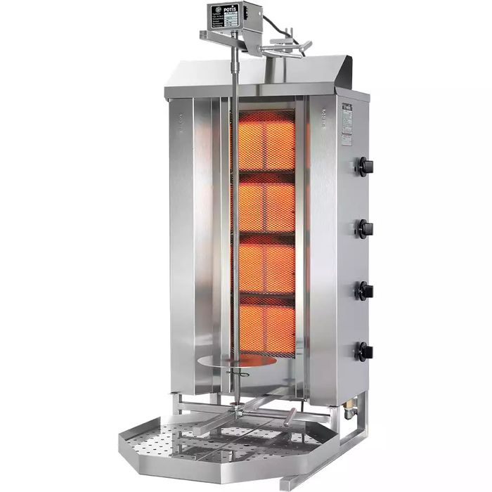 Grill kebab gyros gazowy do 70kg POTIS GD4/S G20 Stalgast 777541