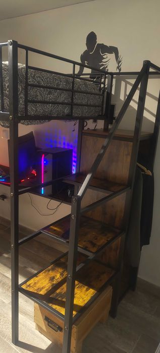 Beliche Loft com Secretária e Cabideiro