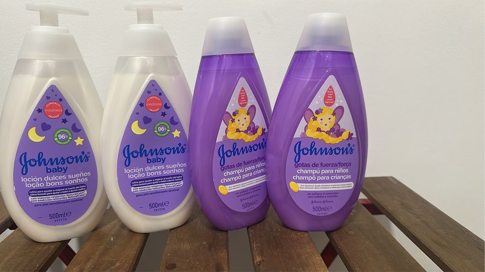 Lote 4 Johnson's Baby 500ml - Loção Bons Sonhos + Champô Crianças - NOVOS