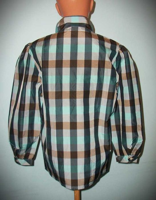 Elegancka bluzka w kratkę, vintage, lata 90. XX w.