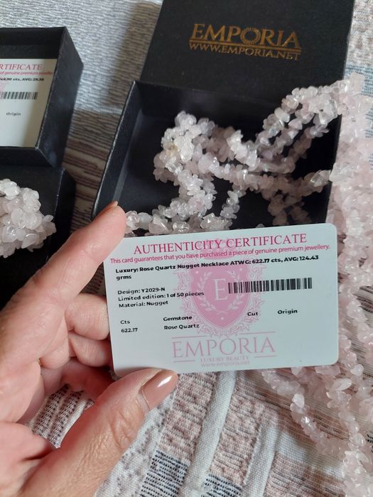Conjunto jóias quartzo Emporia