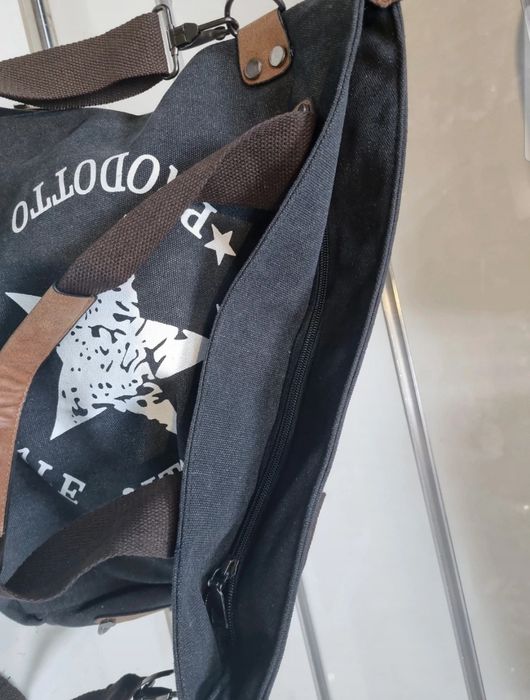 Torebka czarna duza shopper