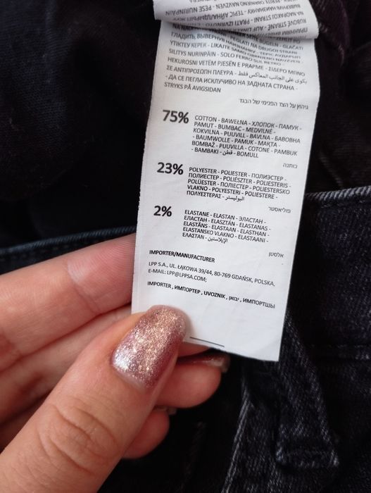 Czarne jeansy skinny