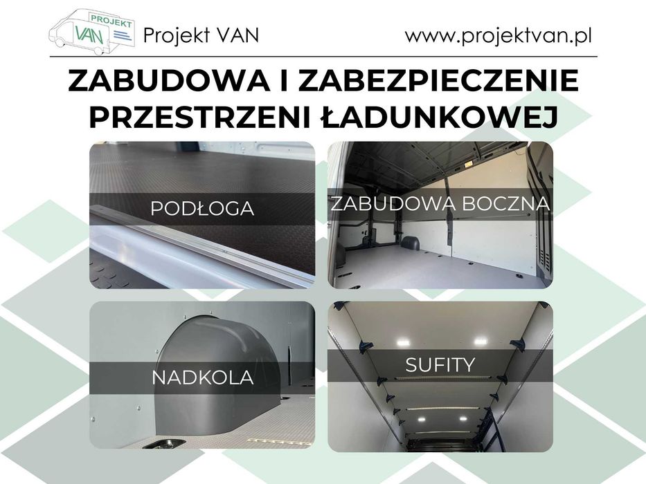 Zabudowa Busa Mercedes Sprinter W907 L3H2 | Podłoga 9mm Brąz | Dostawa Gratis