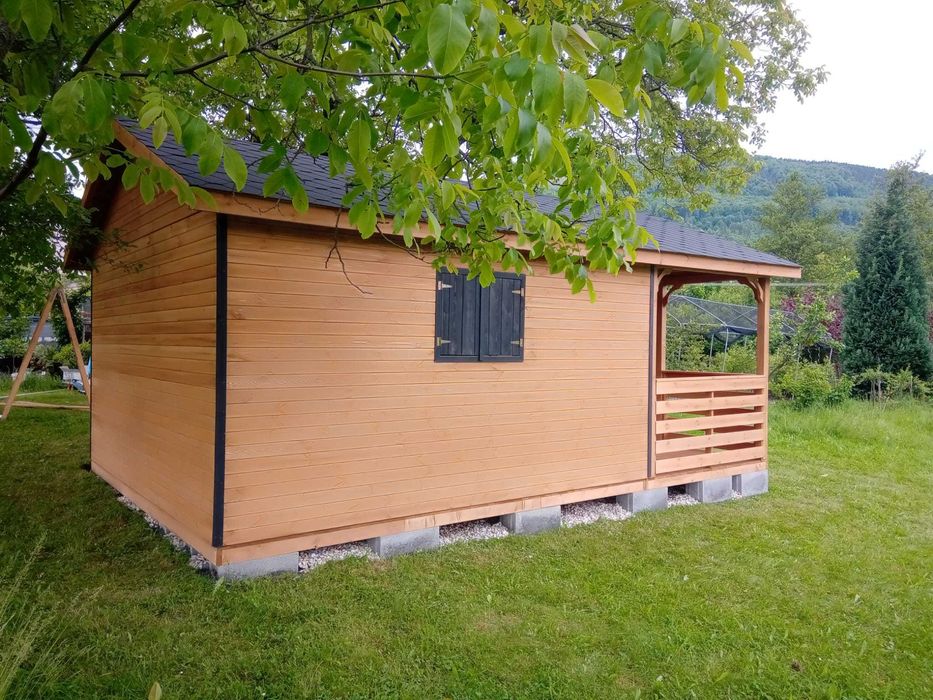 Domek drewniany narzędziowy,gospodarczy,ogrodowy,magazyn,taras, 3x3m