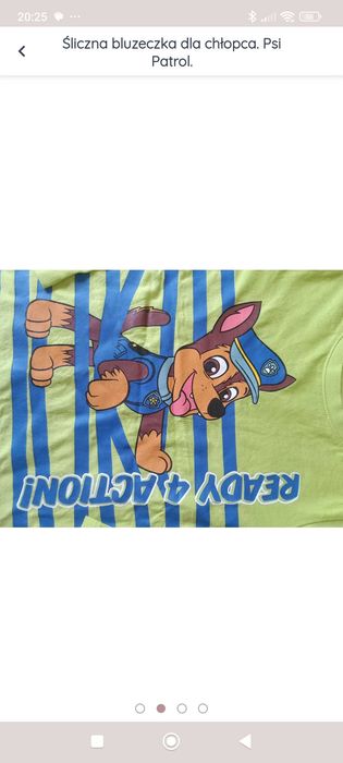 Śliczna bluzeczka dla chłopca. Psi Patrol. Nickelodeon.