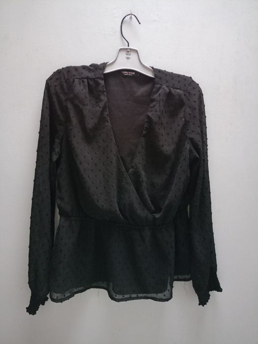 Tom Rouse elegancka czarna bluzka roz L