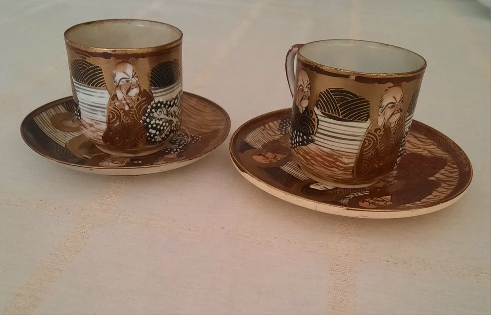 2 chávenas de café porcelana japonesa
