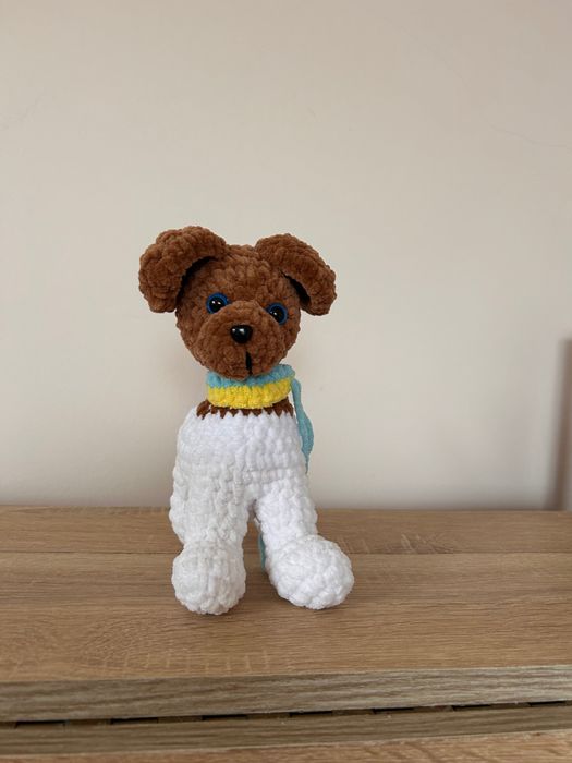 Песик вʼязаний амігурумі