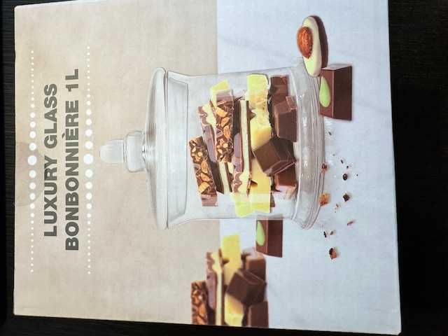 Luksusowa szklana bombonierka 1L Nowa stylowy hit do kuchni i salonu