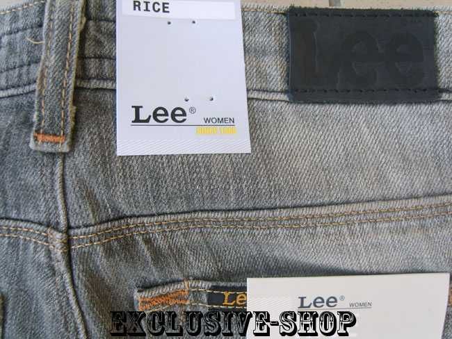 Spodnie damskie szare jeansy Lee Rice W25 L33 pas 66 cm