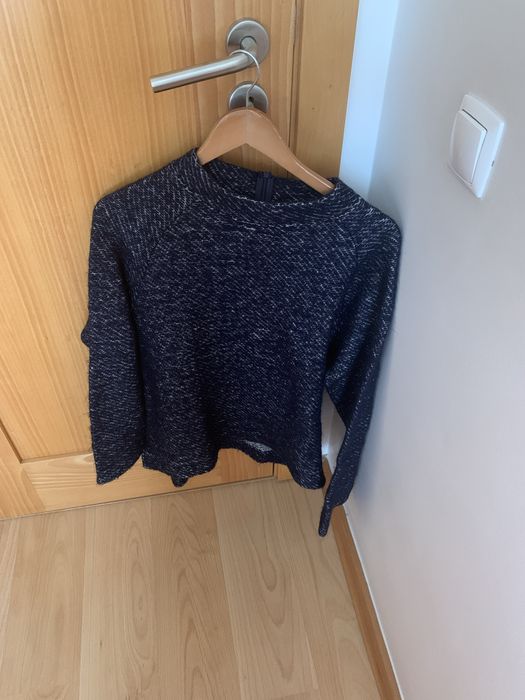 Parfois Dark Blue and White Knitted Sweater