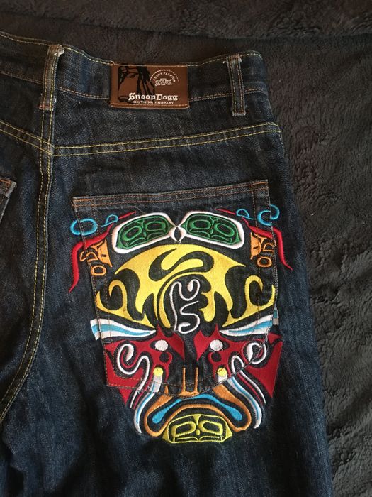 шорти джинсові з вишивкою гуги  y2k snoop dogg