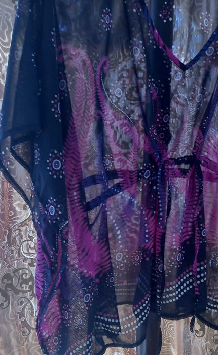 Bluzka WALLIS  a,la kimono, transparentna roz. M