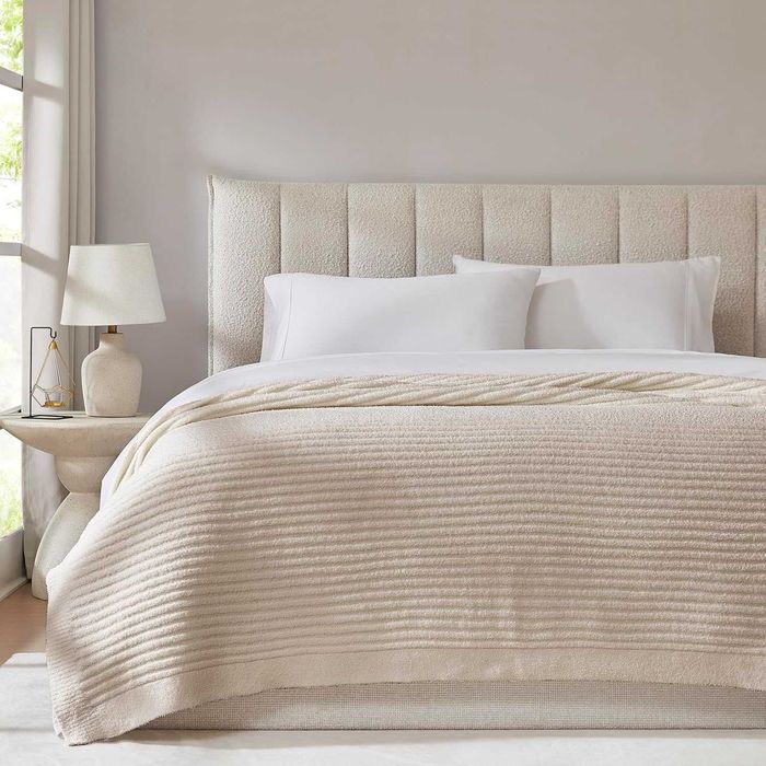 Nowy BEŻOWY koc / kocyk / narzuta / pled / polar / 125 x 175 cm !8421!