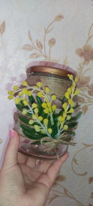 Святкова баночка під мед/воду