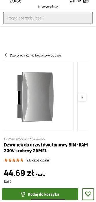 Gong dwutonowy Zamel dzwonek