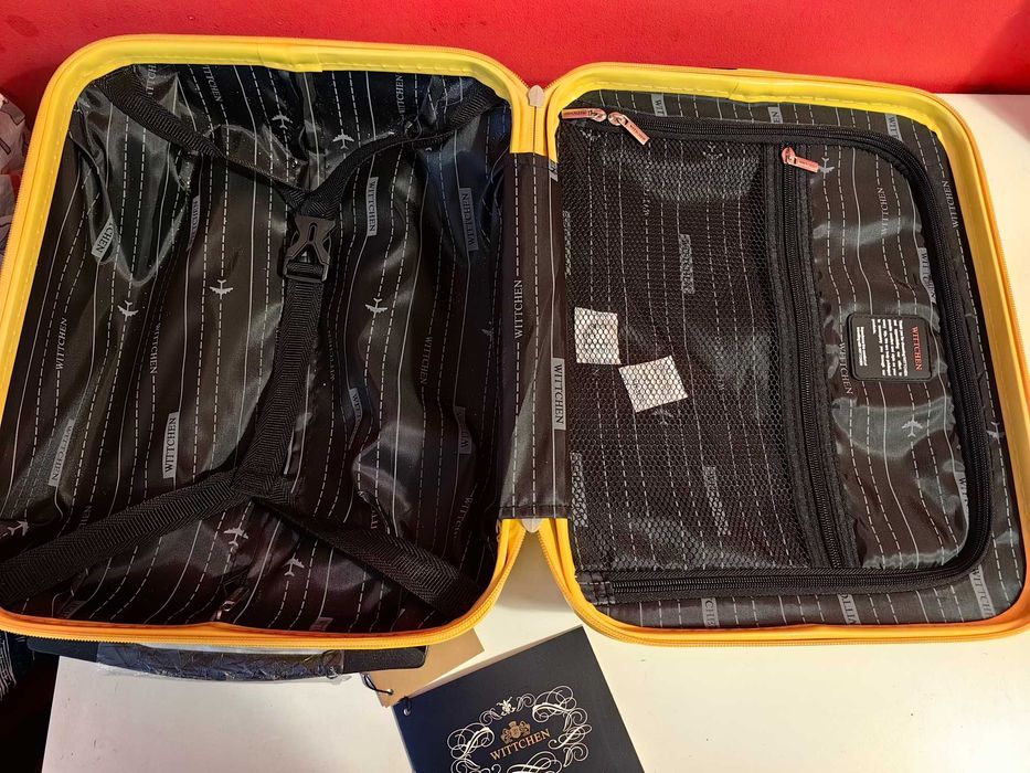 Mała walizka kabinowa podróżna Wittchen z ABS-u żółta NOWA