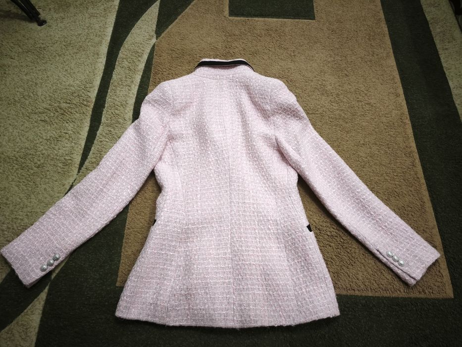 Піджак пиджак жакет блейзер твідовий твидовый хс,ххс розмір 32,34 зара