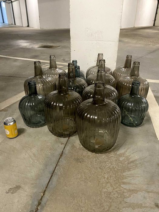 14 glass jug vases large and small sizes