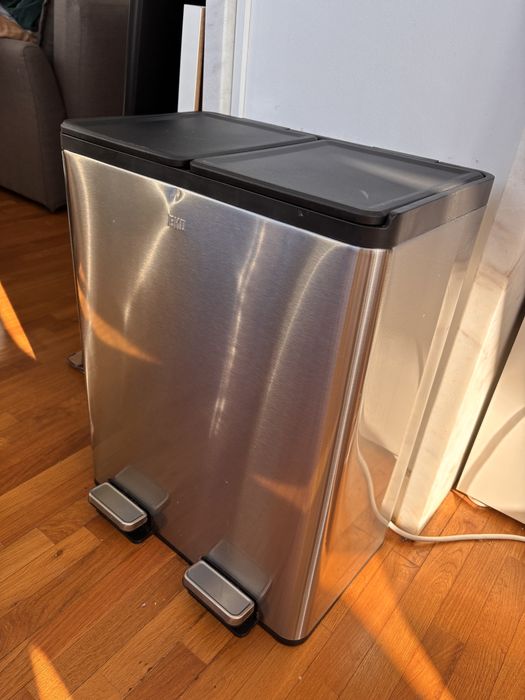 Caixote de Lixo Duplo EKO em Inox com Pedal