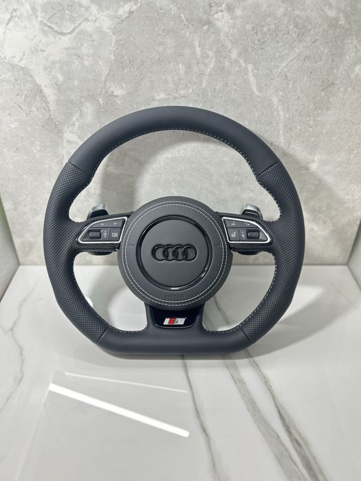 Kompletna Kierownica Ścięta S Line Audi A6 C7 A7 A4 B8 A5 A3 8V z airbagiem