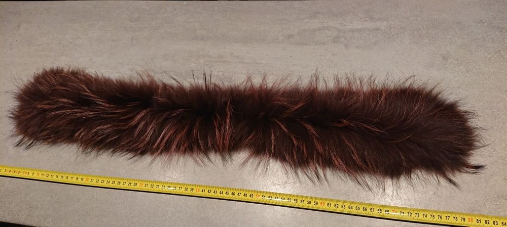 Obszycie do kaptura kołnierz jenot lis naturalny futro futerko gruby