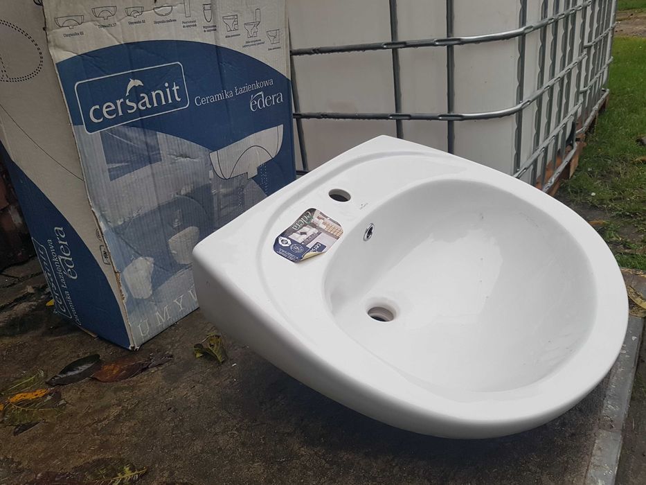 Umywalka Cersanit Edera duża z półpostumentem