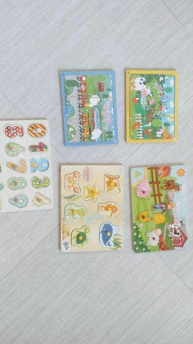 Puzzle drewniane 5szt