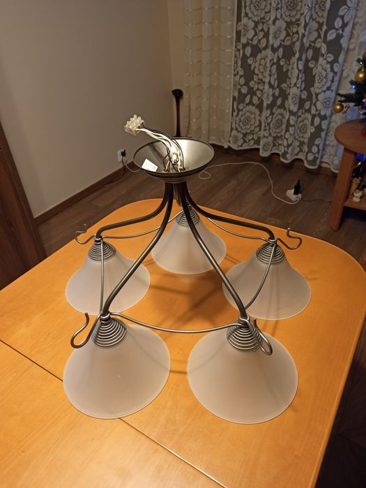 Żyrandol metalowy 5ramienny