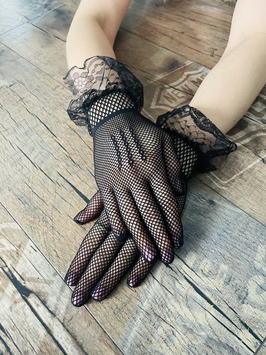 Rękawiczki lolita z koronką