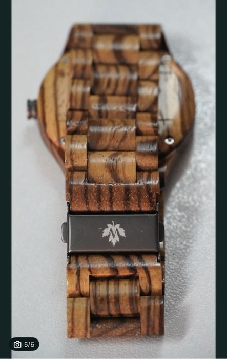 Drewniany zegarek Woodwatch oryginalny męski Deborah z drewna