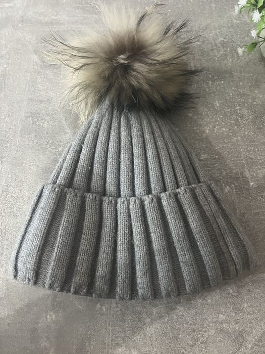 Шапка зима унісекс на хлопчика/дівчинка 52 см з єнота
