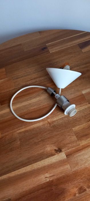 Candeeiro de Teto Abajour de Vidro Branco