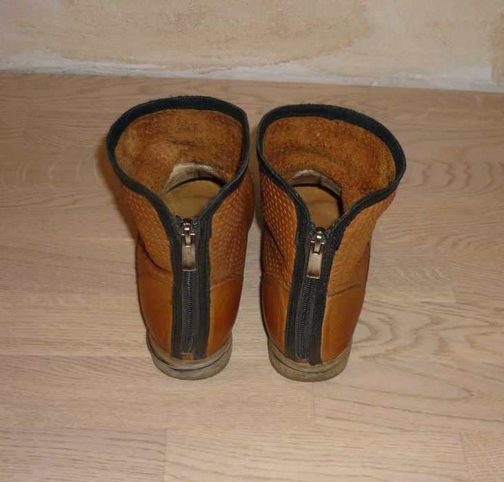 Skórzane botki Camel roz. 37 Carinii Ażurowe Jesień