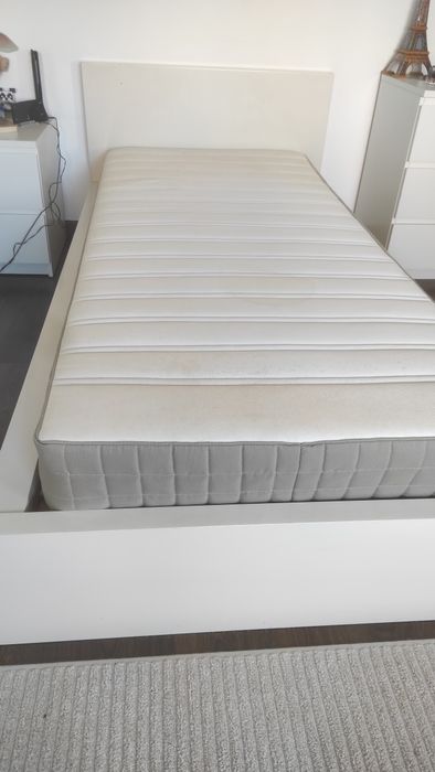 Cama solteiro IKEA Malm branco