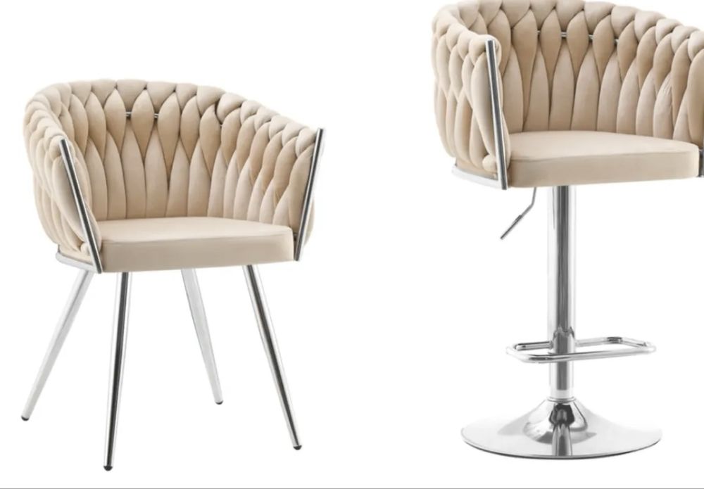 Krzesla chrom srebrne plecione  szare bezowe czarne cala Polska