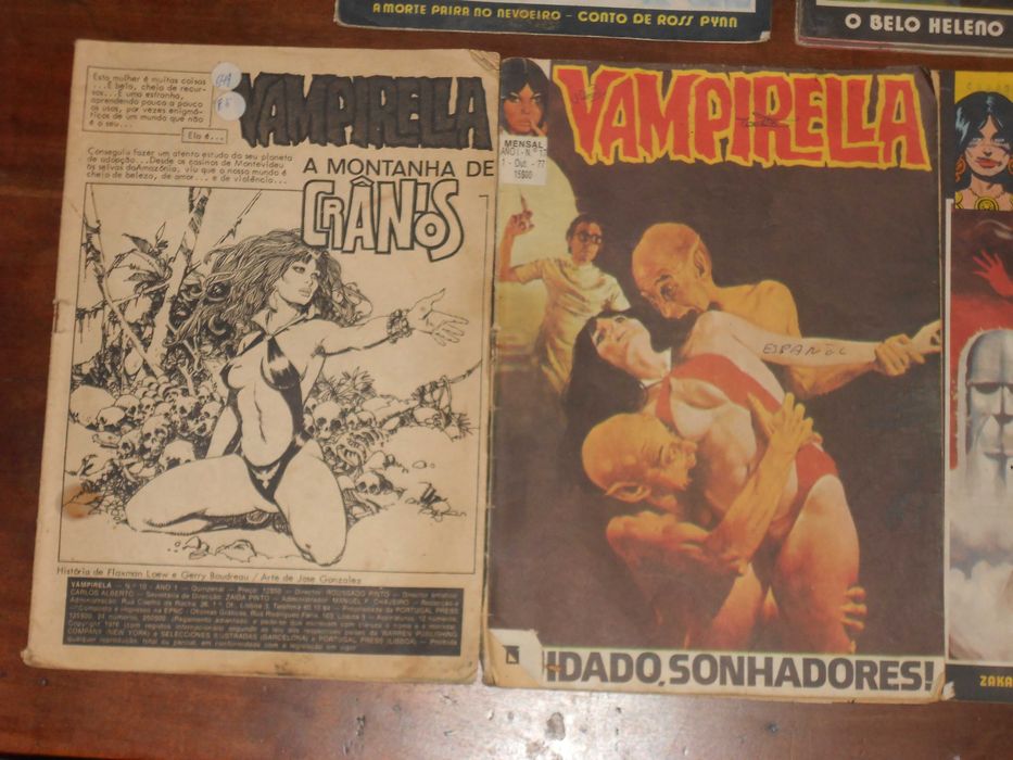 Revistas antigas Zakarella Vampirella Anos 70