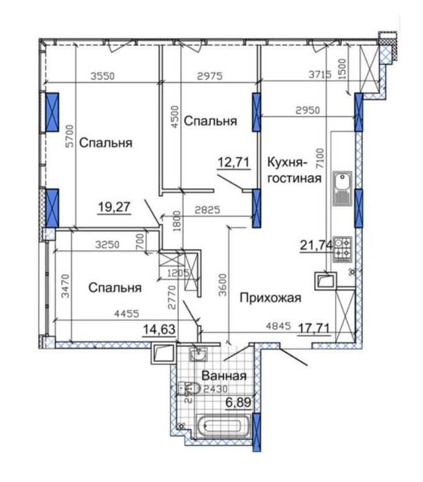 ЖК Небо 95 м². Nebo Вернадского Парк Шевченко Башни Нагорка