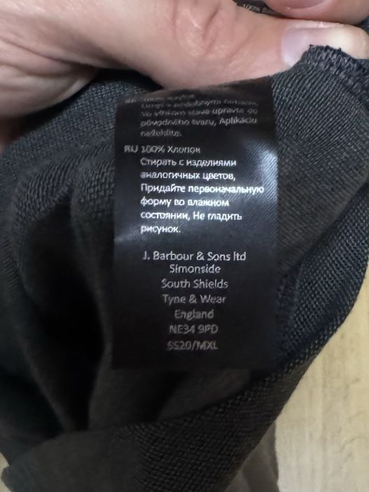 Barbour поло футболка 2XL размер спортивная серая
