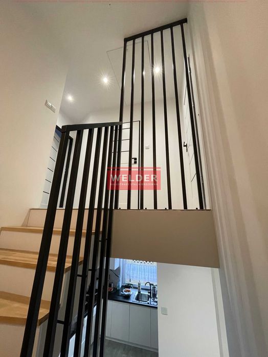 Balustrada Harfa Balustrady nierdzewne Szklane Balkon Antracyt