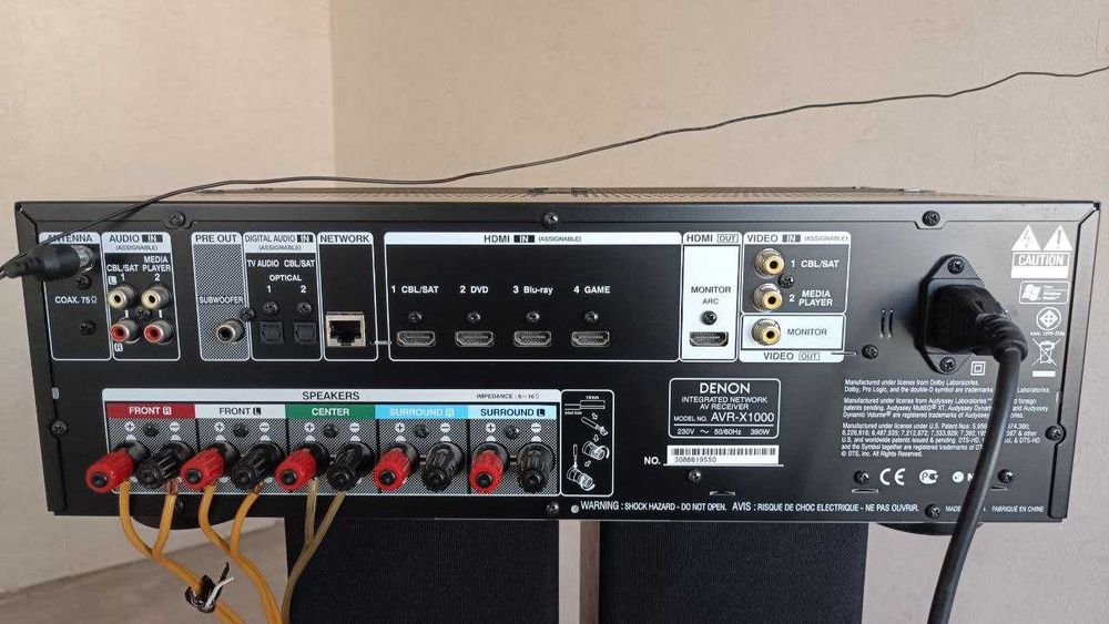 Ресивер DENON AVR-X1000 комплект акустики