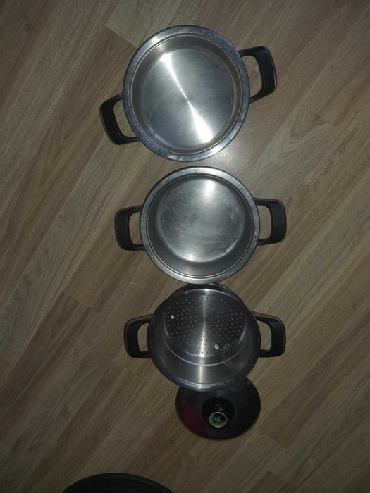 AMC garnek sito na parze zestaw patelnia
