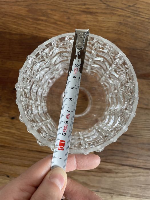 Szklany klosz do żyrandola, retro, vintage 10 x 15 cm