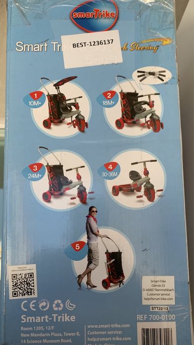 Triciclo 5 em 1 SmarTrike 10m-36m