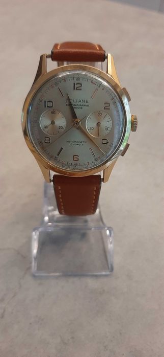 złoty 18k zegarek - chronograf - piękny stan