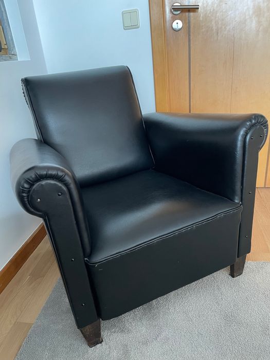 Cadeirão/poltrona de pele único