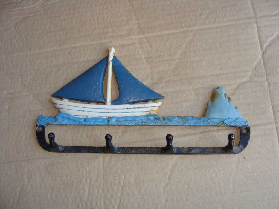 Cabideiro Parede/ Porta Chaves Tema Marítimo  - Restauro