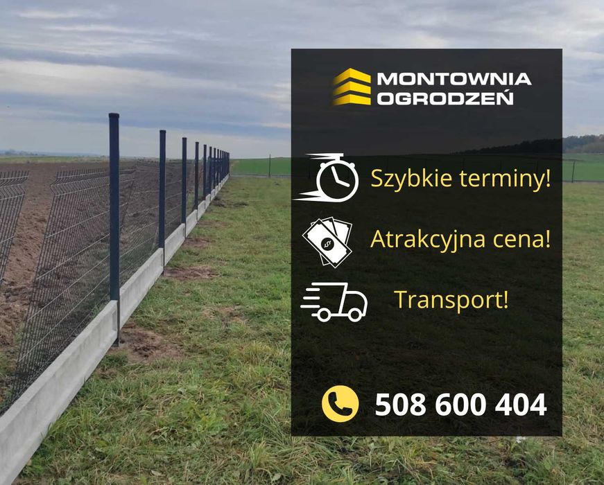 Ogrodzenie Panelowe 3D 153 Transport Podmurówka BRAMA