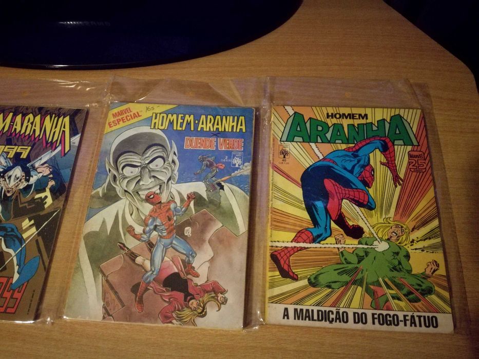 Lote 9 livros antigos Banda Desenhada/Comics Spider Man (Homem-Aranha)